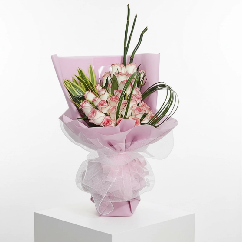 Pinkish Bloom Roses Bouquet